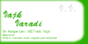 vajk varadi business card